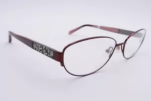 NOS Vera Wang V079 Eyeglasses FRAMES BU Burgundy 55[]16-135 Gray Jewels F768 - Picture 1 of 8