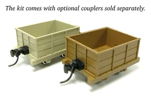 On30/Oe Scale Aru-Model Narrow Gauge Open Wagon 2 Cars Kit 0e Tipper/Dumper - Picture 1 of 10