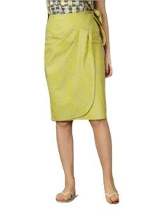 Boden Women's Skirt Casual 100% Cotton Yellow Floral Gray UK 10 L US 6 L Small - Picture 1 of 6