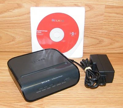 Genuine Belkin (F5D7234-4) 54 Mbps 4-Port 10/100 G Wireless Router Bundle *READ* - Image 1 of 4