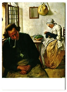 Postcard Frans Halsmuseum - Haarlem Wybrand Hendriks: Interieur met slapende man - Picture 1 of 2