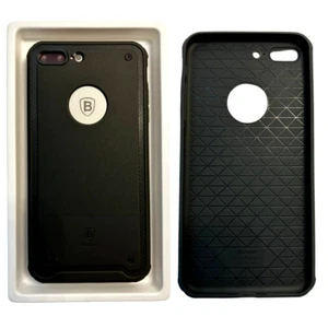 Baseus Shield Protective Case for iPhone 7 8 Plus Cover Drop Resistance Black - Picture 1 of 13