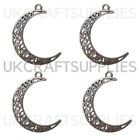 Large Tibetan Silver 40mm Crescent Moon Pendant Charm Pendants Jewellery GIFT UK