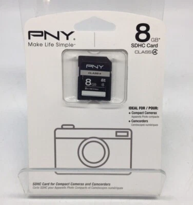 PNY 8GB SDHC Card Class 4 Memory Card For Camera's And Camcorders - Image 1 of 2
