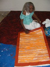 MAKINTI NAPANANKA 50cm x 78cm Womens Hairstring Ceremony Investment  Art