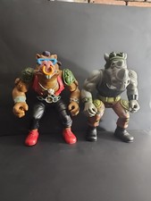 1990 PLAYMATES TMNT Giant Bebop Rocksteady 13in. Teenage Mutant Ninja Turtles 