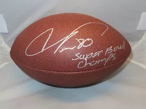 Wilson de fútbol americano firmado por Vernon Davis Denver Broncos SB Champs automático PSA/ADN certificado de autenticidad - Imagen 1 de 8