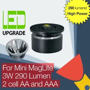 Mini MagLite LED Upgrade 290LM 2AA 2AAA Reflector Switch Bulb Flashlight Refurb - Picture 1 of 2