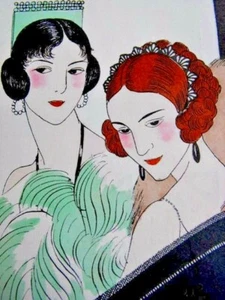 The Comb Signed 'Auguste Bonaz' Original Stencil 1923 Art Taste Beauty - Picture 1 of 7