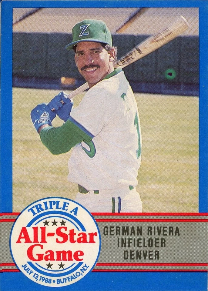 1988 ProCards Denver Zephyrs GERMAN RIVERA RC BREWERS PUERTO RICO - Image 1 of 1