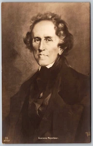 RPPC Giacomo Meyerbeer Composer Painting UNP Antique Trumpf Real Photo Postcard - Imagen 1 de 2