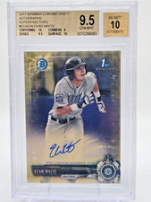 2017 Bowman Chrome draft Evan White 1/1 Superfractor  1st auto BGS 9.5 10 auto