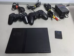 OEM Sony PS2 SLIM Videospiel System Konsole Bundle Set Playstation 2 SCPH-79001 - Bild 1 von 15