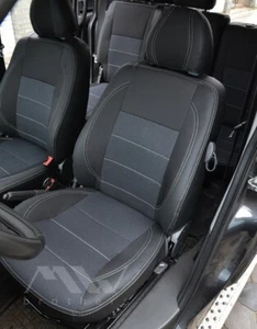 Sitzbezüge Set Schonbezüge nach Maß Fiat Doblo I (2000-2016) Kunstleder/Stoff - Bild 1 von 7