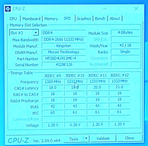 HP26D4U9S1ME-4 KINGSTON 4GB 1Rx16 PC4-2666V-UC0-11 DDR4 UDIMM Desktop Memory - Picture 1 of 4