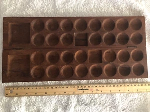 Vintage hand made wooden artists paint palette - Picture 1 of 9