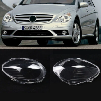 Un par de faros delanteros carcasa de lente transparente para Mercedes-Benz W251 R350 2006-2010 Foto 1 de 4