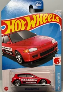 Hot Wheels 2024 '92 Honda Civic EG 95/250 HW J-Imports 4/10 - Picture 1 of 1