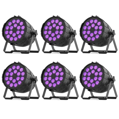 360W 18 LED PAR Can Stage Lighting RGBL DMX Club DJ Disco Party Show Bar Light - Image 1 of 4