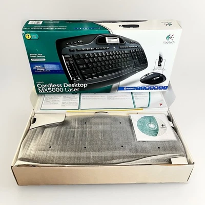 New Logitech MX5000 Laser Cordless Desktop Keyboard And Mouse - US Layout - Image 1 of 4