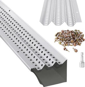 Protezione grondaia micromesh alluminio premium larghezza 5/6 pollici compatibile grondaia - Foto 1 di 12