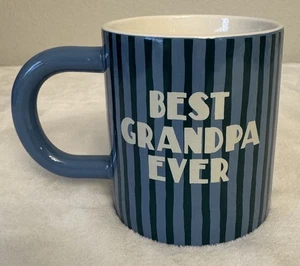 Bester Opa aller Zeiten 16 Unzen Blau Gestreift Kaffeebecher Tasse - Bild 1 von 6