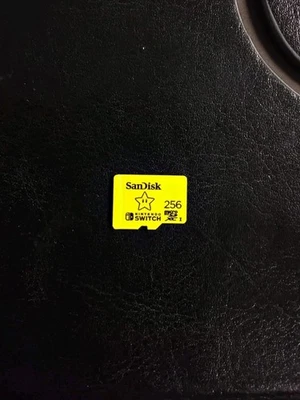SanDisk Nintendo Switch 256GB Micro SD XC Yellow Super Mario Star Memory Card - Image 1 of 2