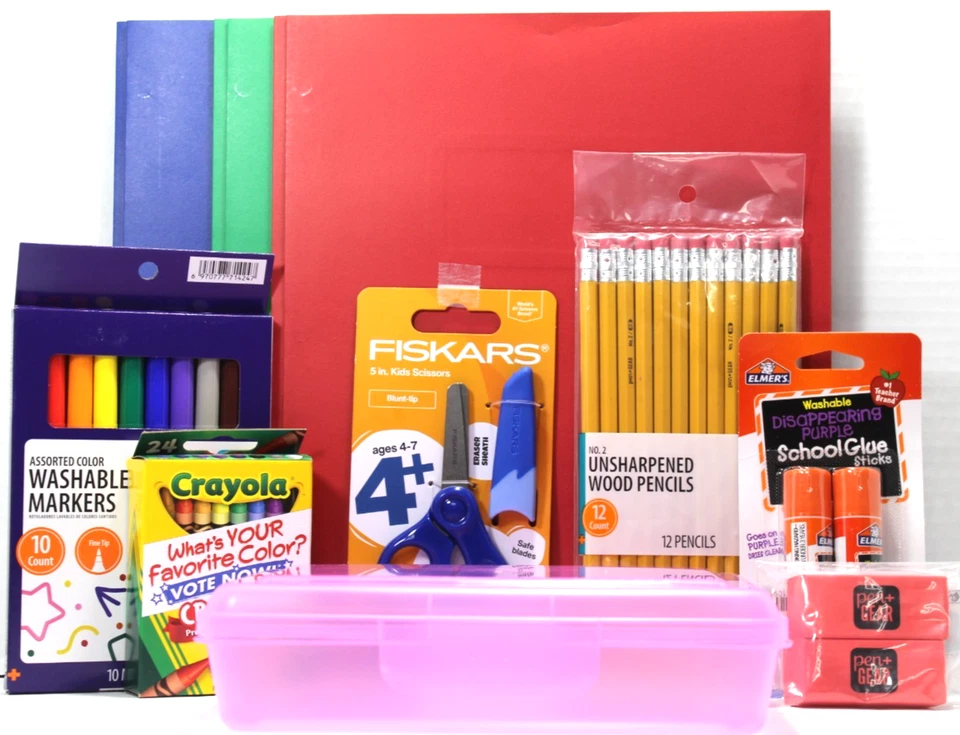 Paquete de 10 piezas de suministros esenciales para el regreso a la escuela (edades 4-7) Foto 1 de 1