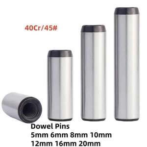 Dowel Pins 45# Steel Female Thread Parallel Locating Pin 5 6 8 10 12mm 16mm 20mm - Picture 1 of 80