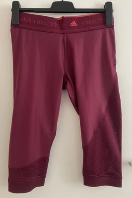 Adidas Stella McCartney Burgundy 3/4 Leggings, Size M - Image 1 of 4
