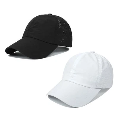 Sombrero cruzado para mujer Gorra de béisbol Cruz Cola de caballo Sombrero alto Talla única 1 Negro y blanco Foto 1 de 4