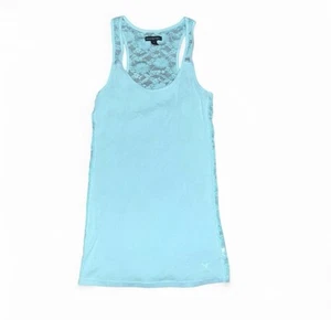 American Eagle Soft & Sexy Ribbed Lace Tank Top Women’s Small Blue | Size Small - Picture 1 of 12