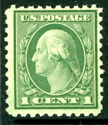 USA 1921 Washington 1¢ Green Perf 9½x10 Experimental Rotary Scott 543 MNH L758 - Image 1 of 4
