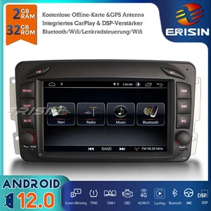 CarPlay DAB+Android 12.0 Autoradio GPS Mercedes A/C/CLK/G Klasse W203 W168 Viano - Bild 1 von 12