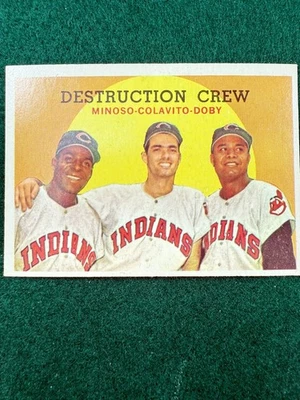 1959 Topps - Destruction Crew NM Larry Doby, Rocky Colavito, Minnie Minoso #166 - Image 1 of 4