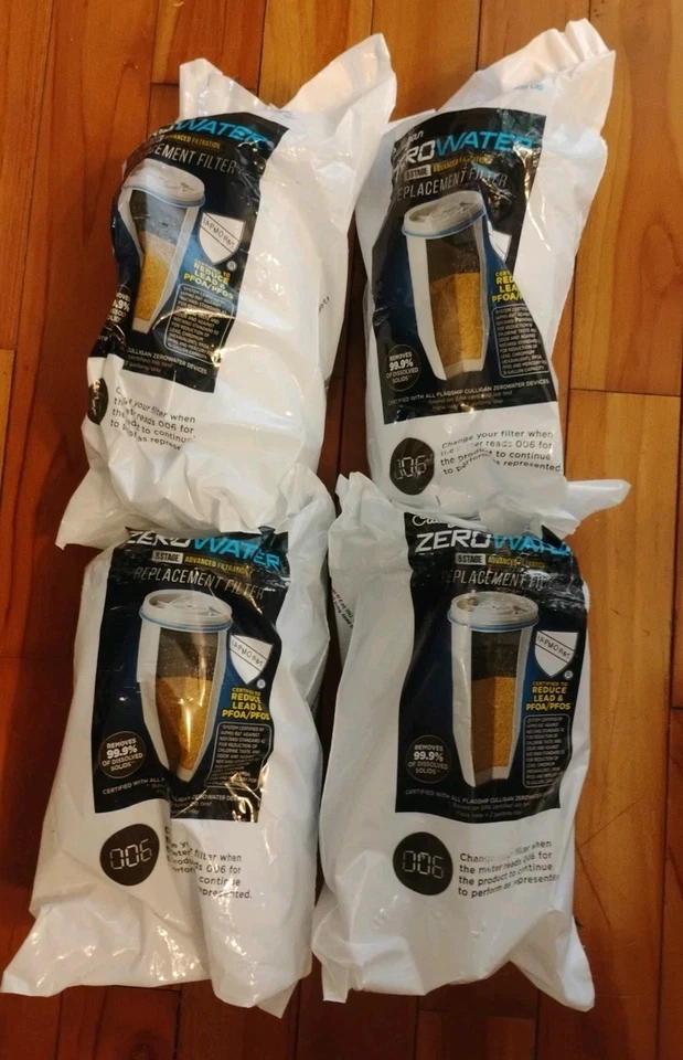 Zero Water 5 Stage Advanced Filtration 4 Pack Replacement Water Filters Sealed - Image 1 of 1
