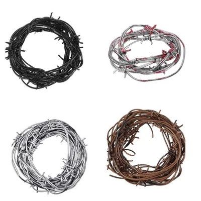 Fake Rusted Barbed Wire Plastic Barb Wire Props for Christmas Party Decorations - Image 1 of 4