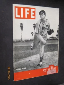 Life Magazine 1946 April 1 Cardinals Pitcher Buy 4 Free S/H - Picture 1 of 2