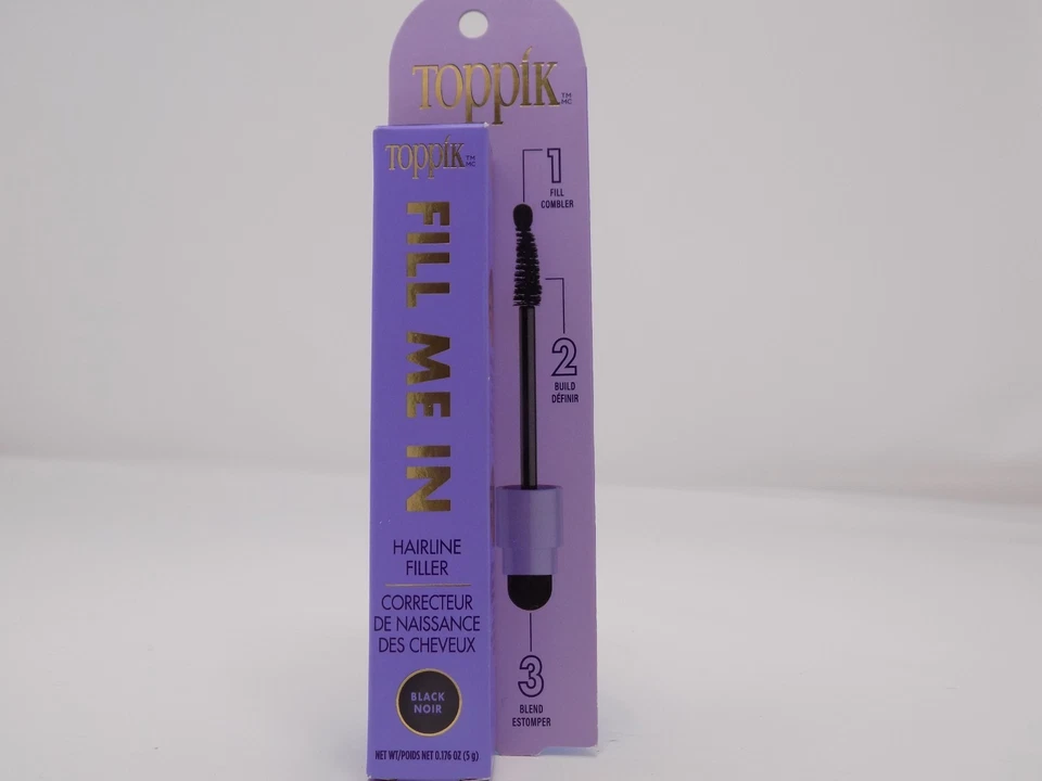 Relleno Toppik Fill Me In Hair Line Black Noir 0,176 oz. NUEVO Foto 1 de 4