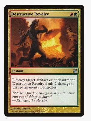  Destructive Revelry | MTG THS | EDH Commander Artifact Enchantment Hate | NM  - Image 1 of 3
