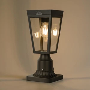 Outdoor Solar Lamp Post Light with Pier Mount Base, Dusk to Dawn Waterproof P... - Bild 1 von 8