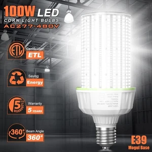 100W LED Corn Bulb Light Industrial Commercial Warehouse Light  E39 Base -5000K - Picture 1 of 18