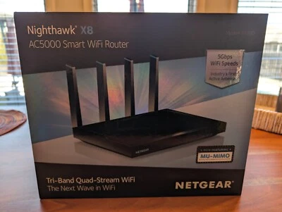 Netgear Nighthawk X8 AC5000 Tri-Band Quad-Stream Smart WiFi Router R8300 Used - Image 1 of 2