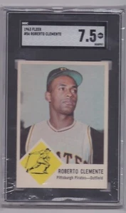 1963 Fleer #56 Roberto Clemente SGC 7.5 CENTERED - Picture 1 of 2