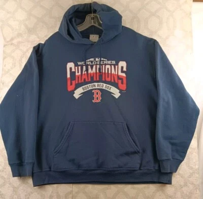 Boston Red Sox Mens Sweatshirt Hoodie Extra Large Blue Fleece Pullover - Image 1 of 4