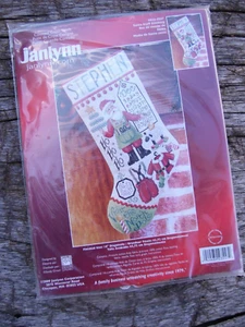 NEW SEALED Janlynn Santa Stuff 18" Stocking Cross Stitch Kit 023-0557 - Picture 1 of 2