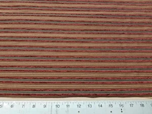 beautiful designer stripe fabric remnant 87" L X 60" W red/brown - Picture 1 of 6