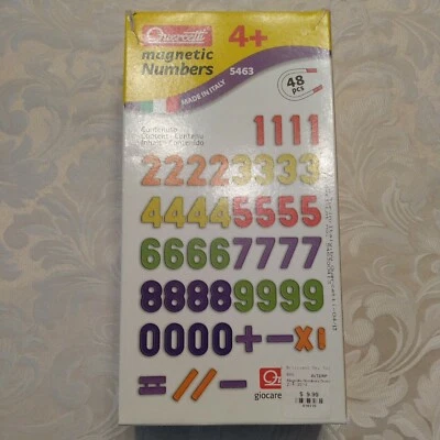 Quercetti Magnetic Numbers 48 Pieces 4 YR +. (Great for Home School.) Brand New - Image 1 of 4