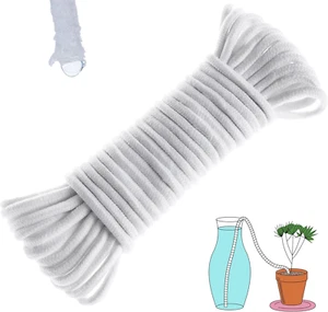 50Ft 1/4 Inch Self Watering Capillary Wick Cord Vacation Plant Waterer Rope - Picture 1 of 12