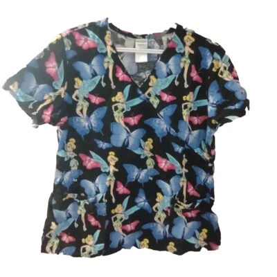 Disney Tinkerbell Scrub Top Women’s Medium  - Image 1 of 4